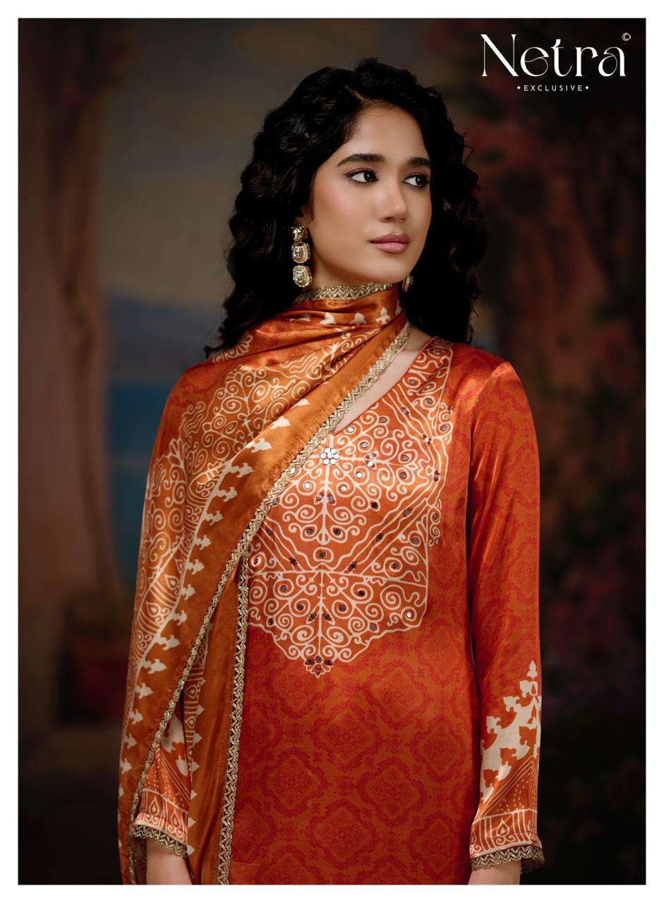 Netra Exclusive Gajji Vol 3 Pure Gajji Silk Dress Material
