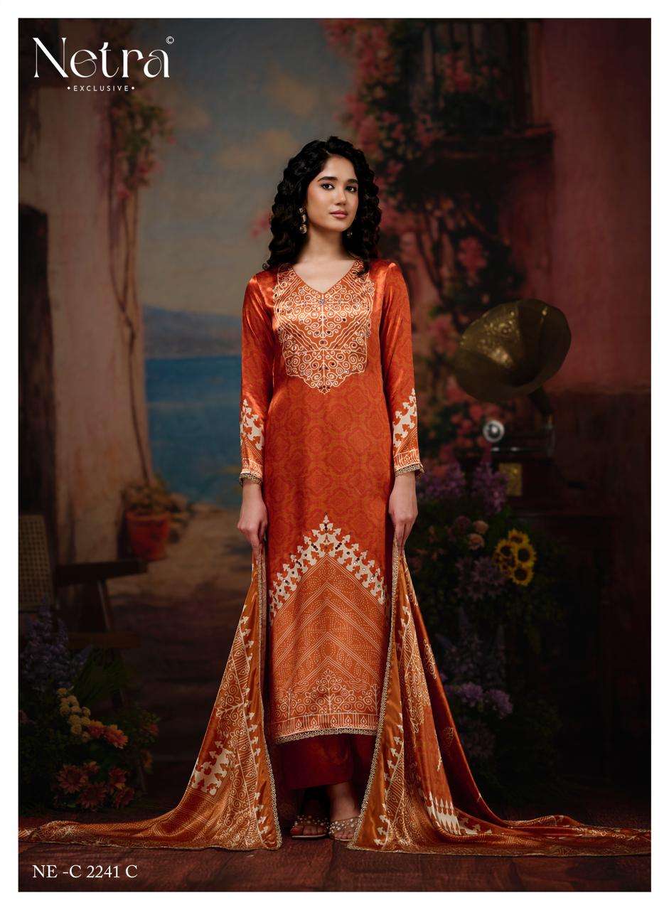 Netra Exclusive Gajji Vol 3 Pure Gajji Silk Dress Material