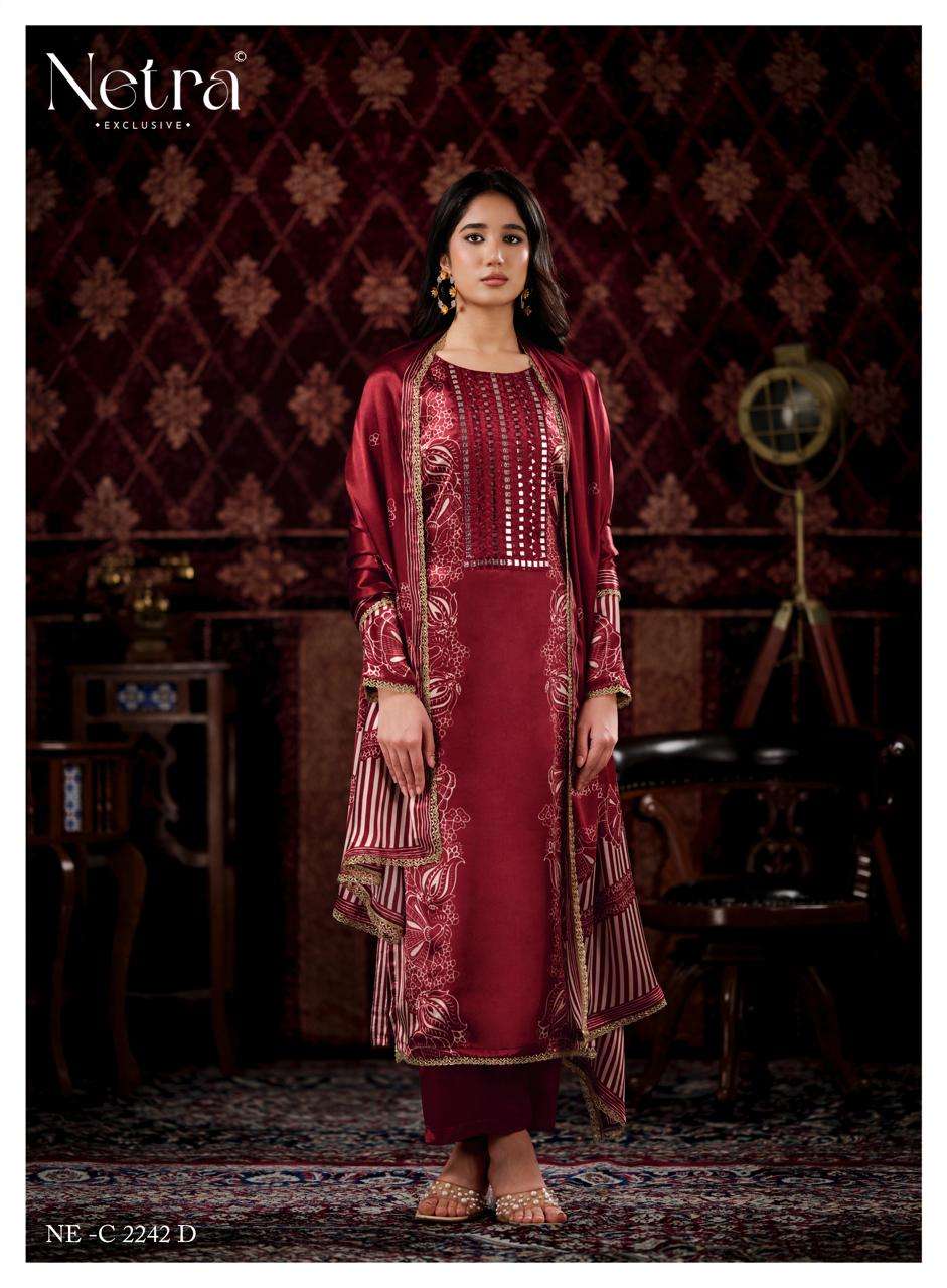 Netra Exclusive Gajji Vol 4 Pure Gajji Silk Dress Material