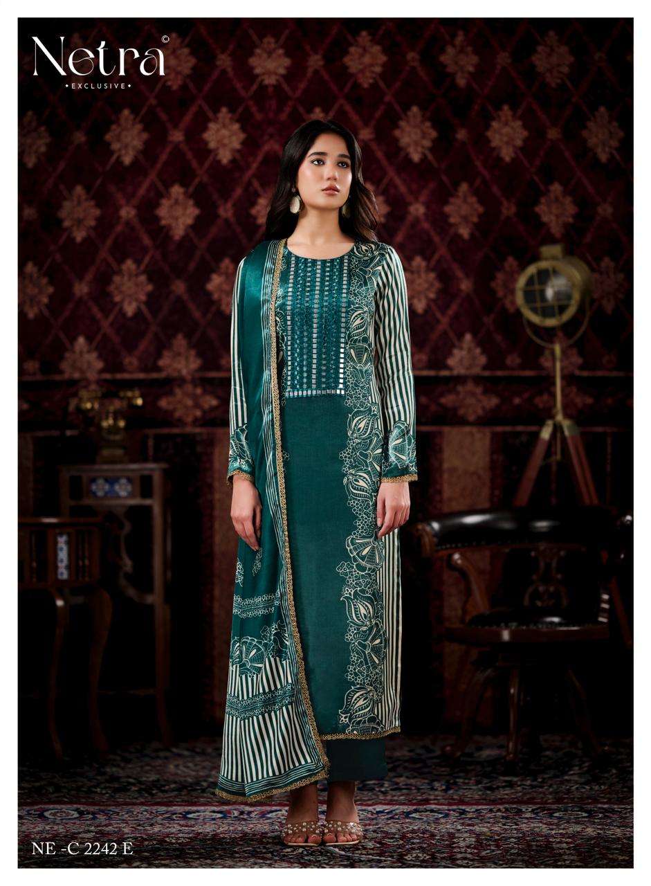 Netra Exclusive Gajji Vol 4 Pure Gajji Silk Dress Material