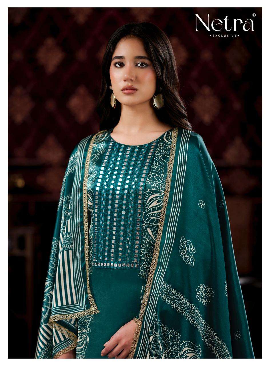 Netra Exclusive Gajji Vol 4 Pure Gajji Silk Dress Material