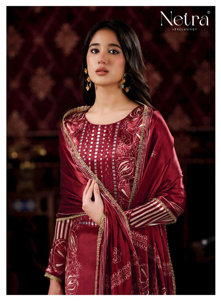Netra Exclusive Gajji Vol 4 Pure Gajji Silk Dress Material