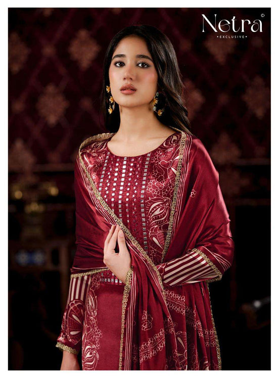 Netra Exclusive Gajji Vol 4 Pure Gajji Silk Dress Material