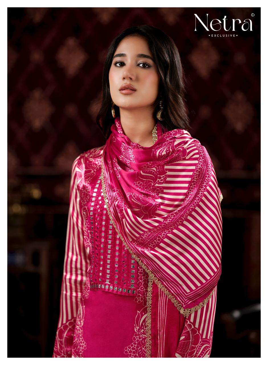 Netra Exclusive Gajji Vol 4 Pure Gajji Silk Dress Material