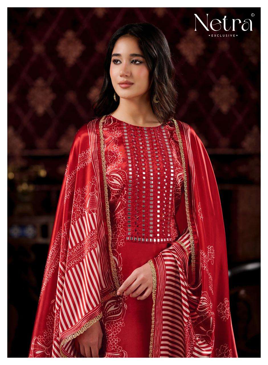 Netra Exclusive Gajji Vol 4 Pure Gajji Silk Dress Material