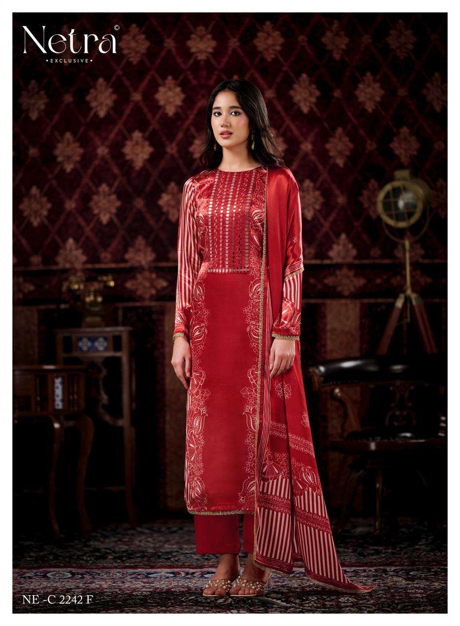 Netra Exclusive Gajji Vol 4 Pure Gajji Silk Dress Material