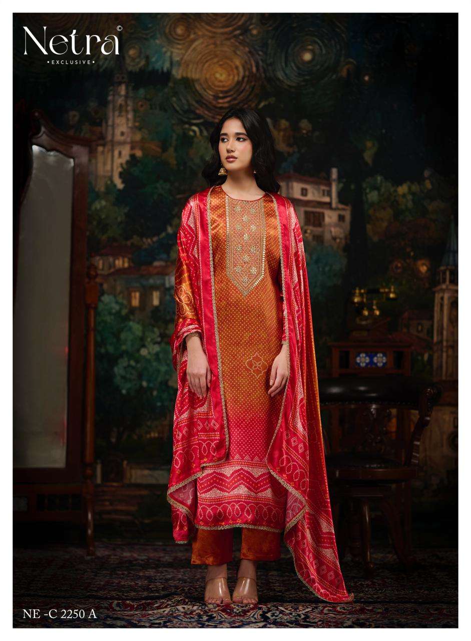Netra Exclusive Gajji Vol 5 Pure Gajji Silk Dress Material