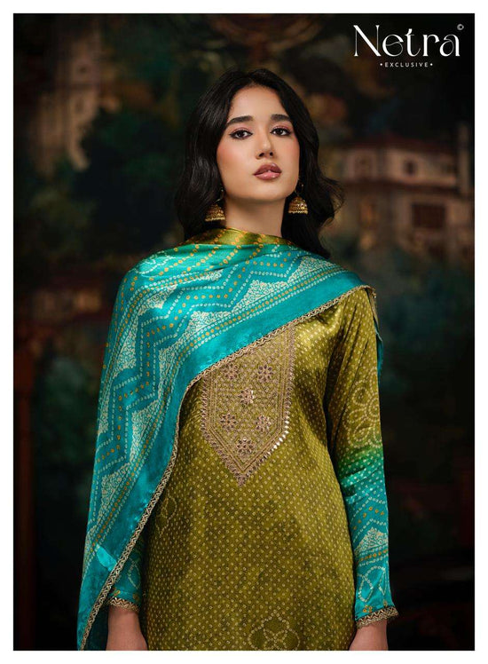 Netra Exclusive Gajji Vol 5 Pure Gajji Silk Dress Material