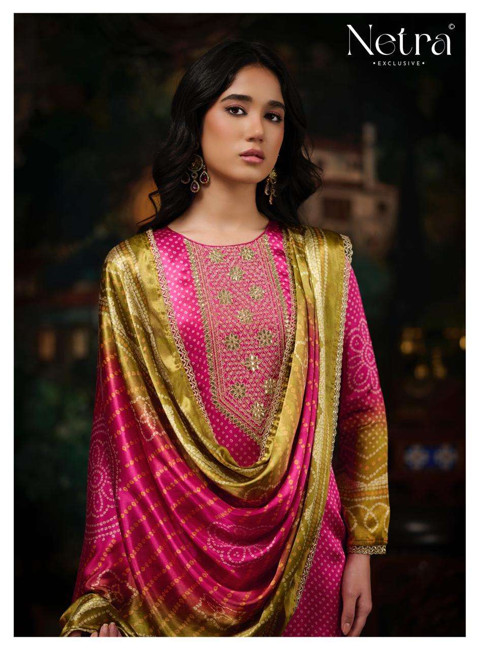 Netra Exclusive Gajji Vol 5 Pure Gajji Silk Dress Material