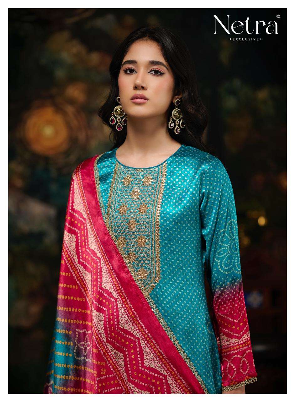 Netra Exclusive Gajji Vol 5 Pure Gajji Silk Dress Material