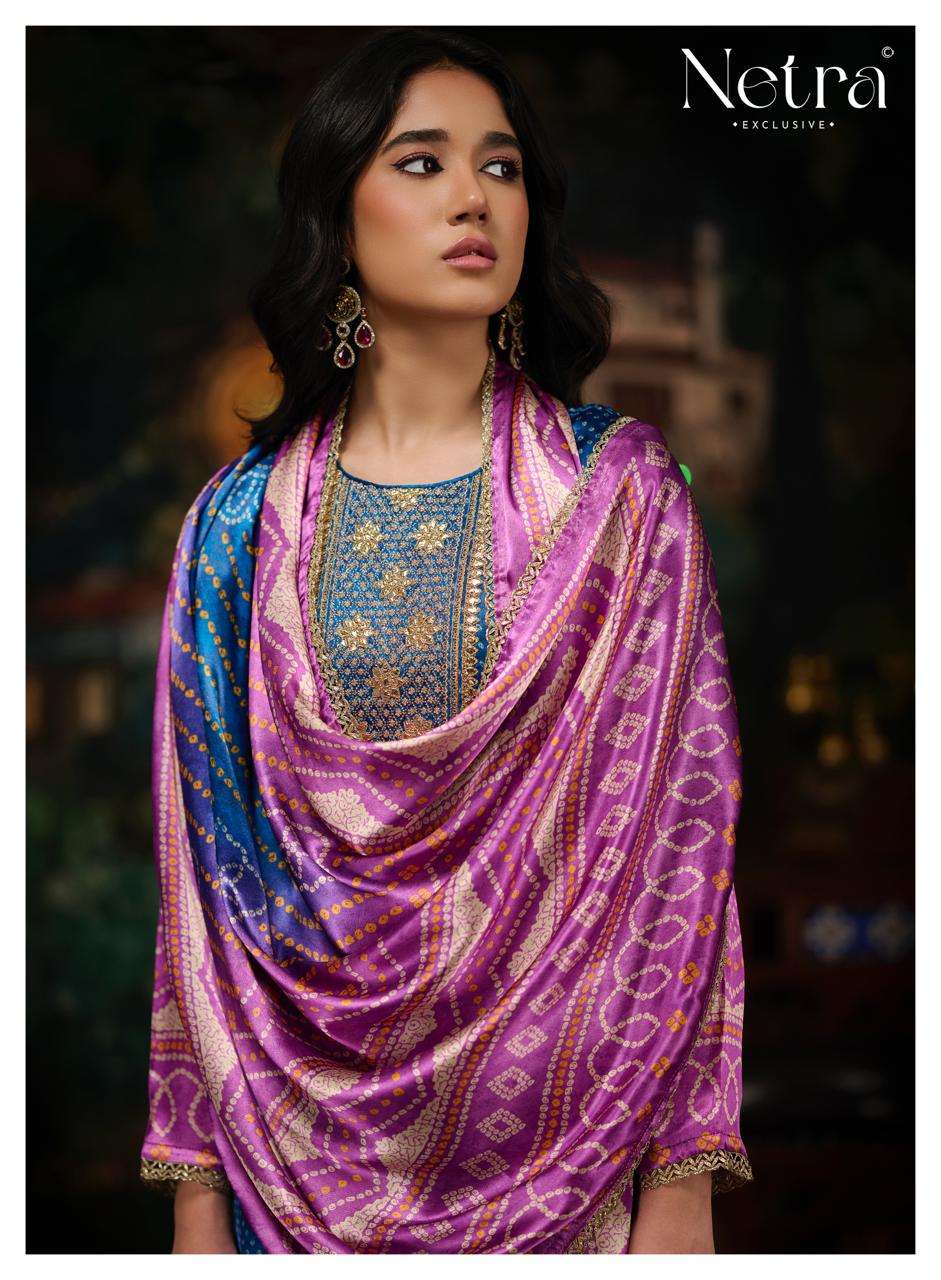 Netra Exclusive Gajji Vol 5 Pure Gajji Silk Dress Material