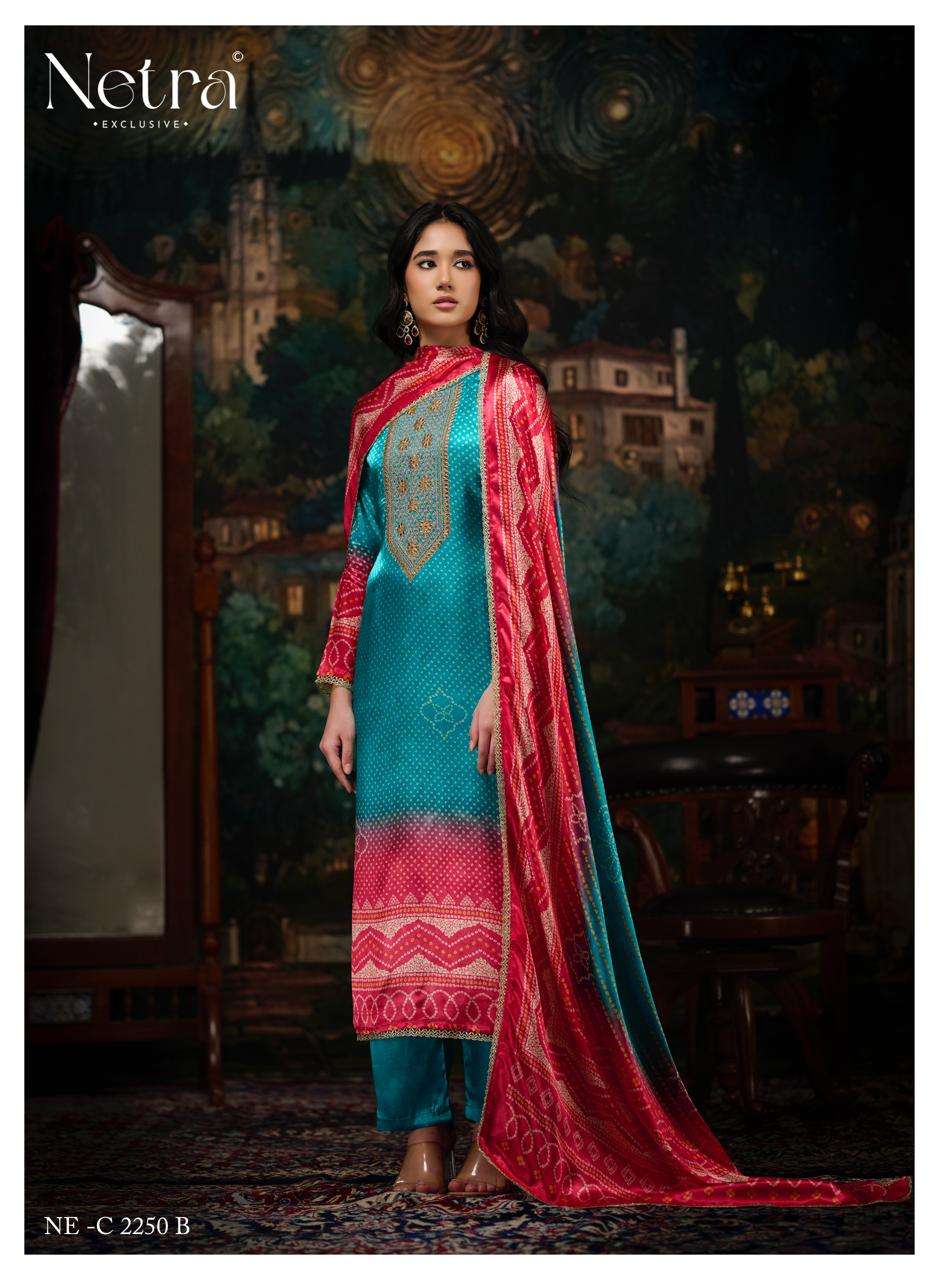 Netra Exclusive Gajji Vol 5 Pure Gajji Silk Dress Material