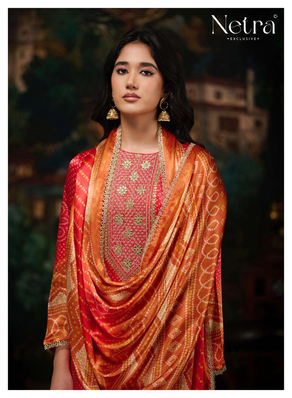 Netra Exclusive Gajji Vol 5 Pure Gajji Silk Dress Material