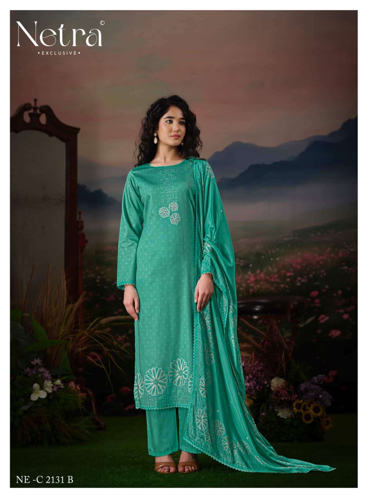 Netra Exclusive Gargi Dress Material Wholesale Catalogue - Amrah Wholesale