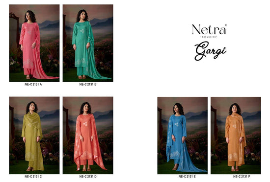 Netra Exclusive Gargi Dress Material Wholesale Catalogue - Amrah Wholesale