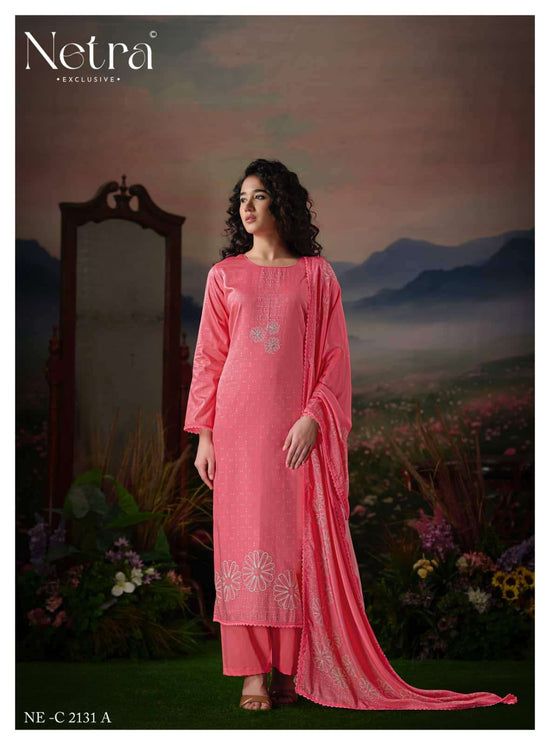 Netra Exclusive Gargi Dress Material Wholesale Catalogue - Amrah Wholesale