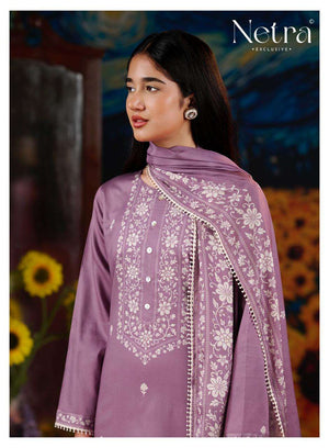 Netra Exclusive Gucci Vol 12 Premium Cotton Handwork Dress Material - Amrah Wholesale