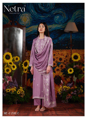 Netra Exclusive Gucci Vol 12 Premium Cotton Handwork Dress Material - Amrah Wholesale