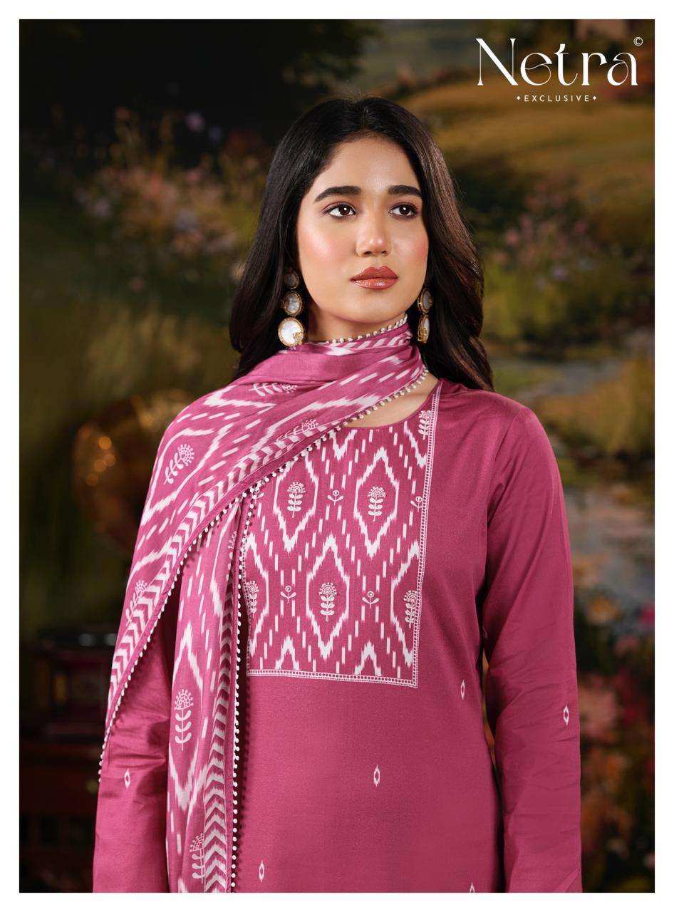 Netra Exclusive Gucci Vol 4 Cotton Satin Pakistani Suit - Amrah Wholesale