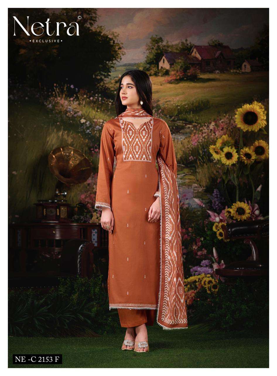 Netra Exclusive Gucci Vol 4 Cotton Satin Pakistani Suit - Amrah Wholesale