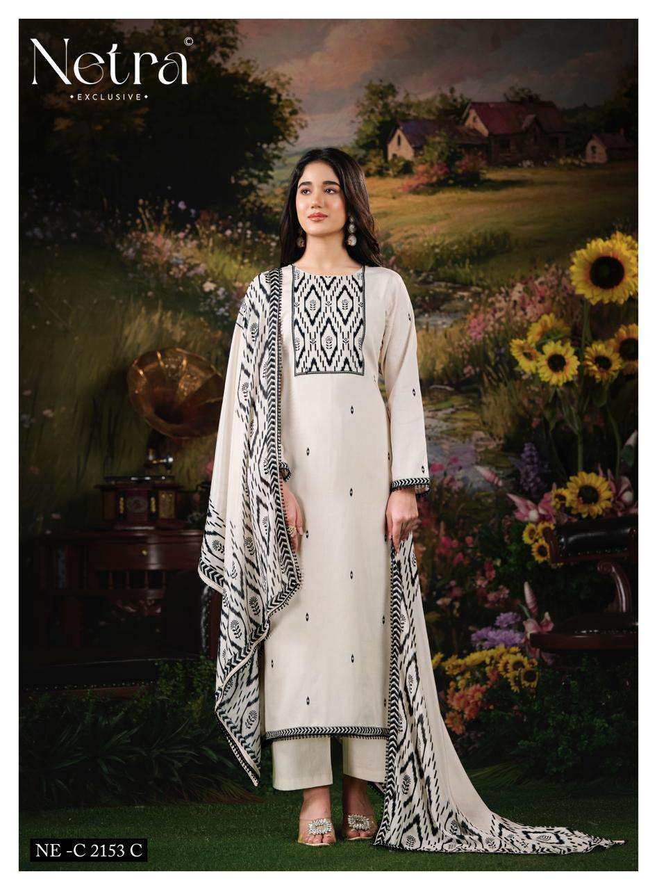 Netra Exclusive Gucci Vol 4 Cotton Satin Pakistani Suit - Amrah Wholesale