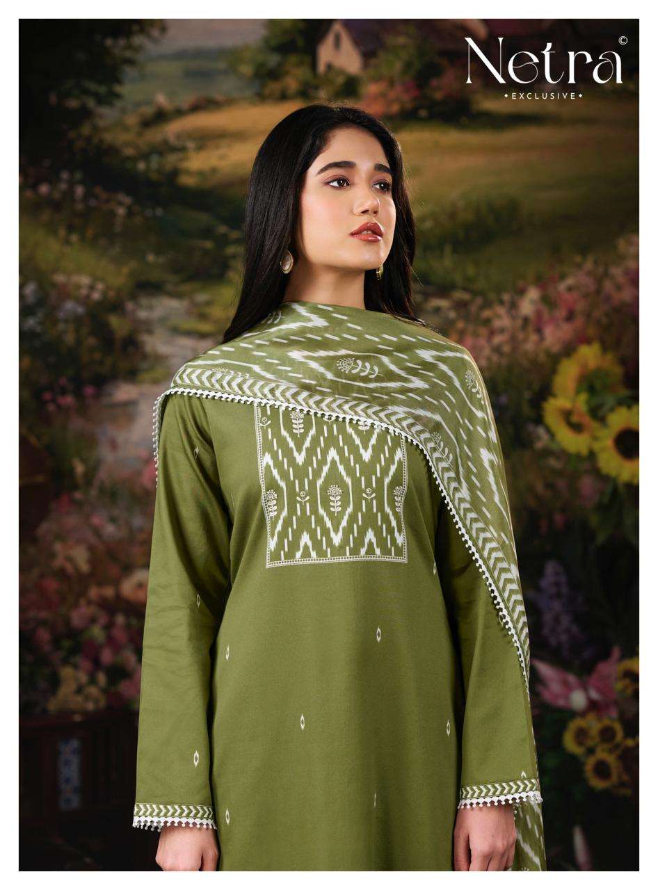 Netra Exclusive Gucci Vol 4 Cotton Satin Pakistani Suit