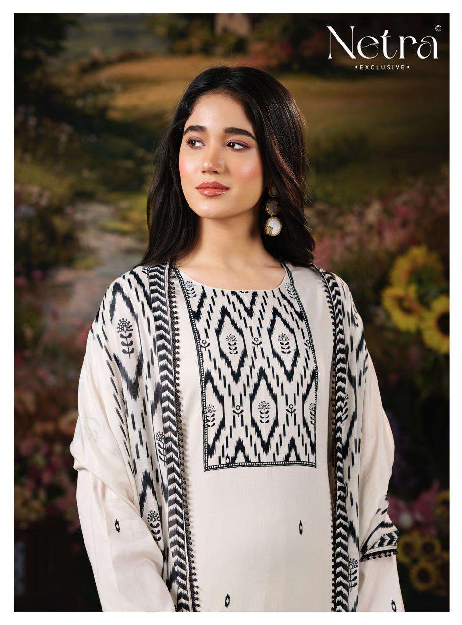 Netra Exclusive Gucci Vol 4 Cotton Satin Pakistani Suit