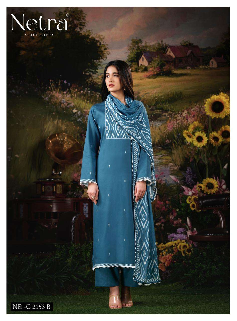 Netra Exclusive Gucci Vol 4 Cotton Satin Pakistani Suit