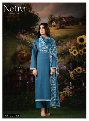 Netra Exclusive Gucci Vol 4 Cotton Satin Pakistani Suit