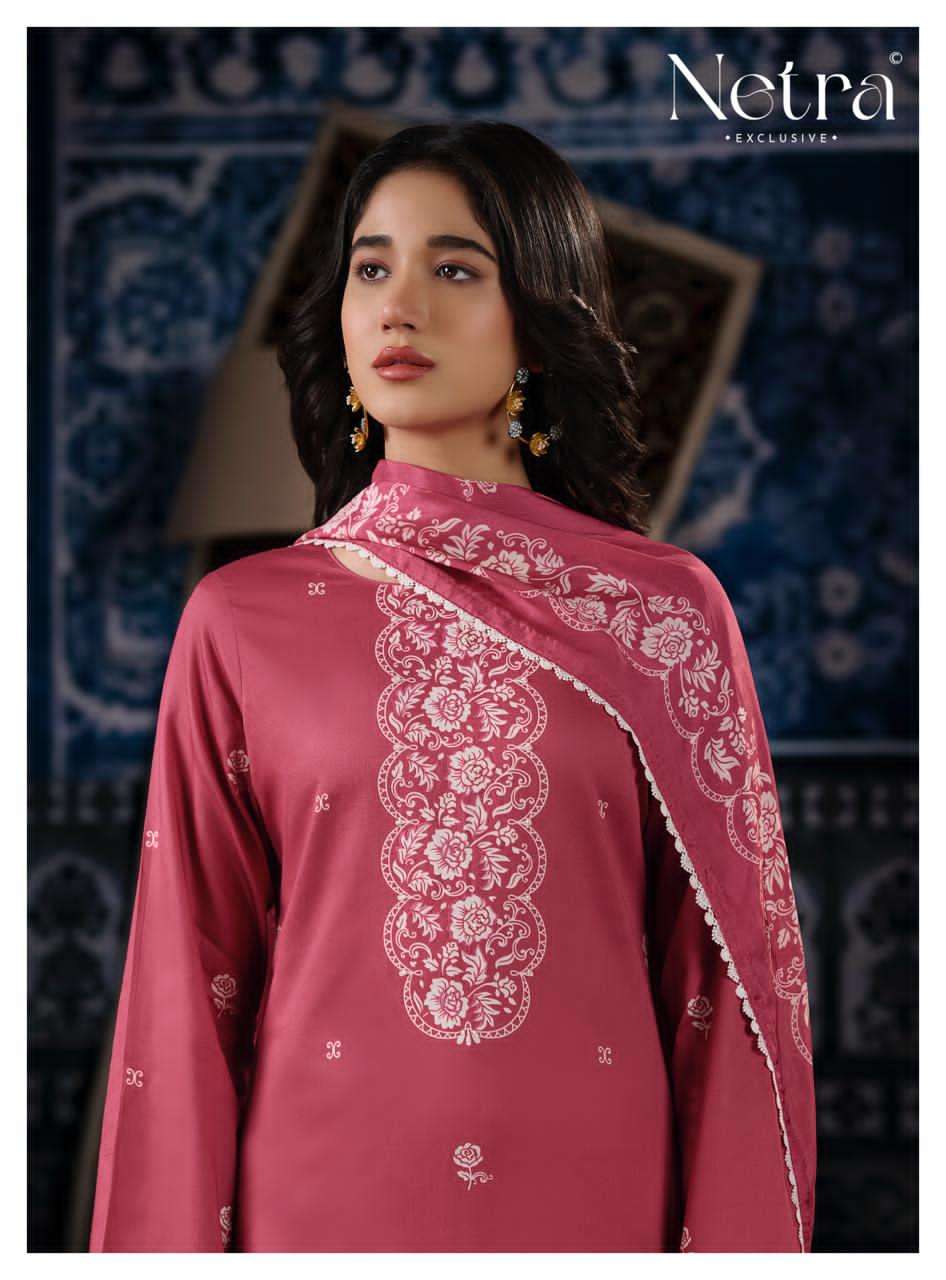 Netra Exclusive Gucci Vol 7 Cotton Satin Dress Material - Amrah Wholesale