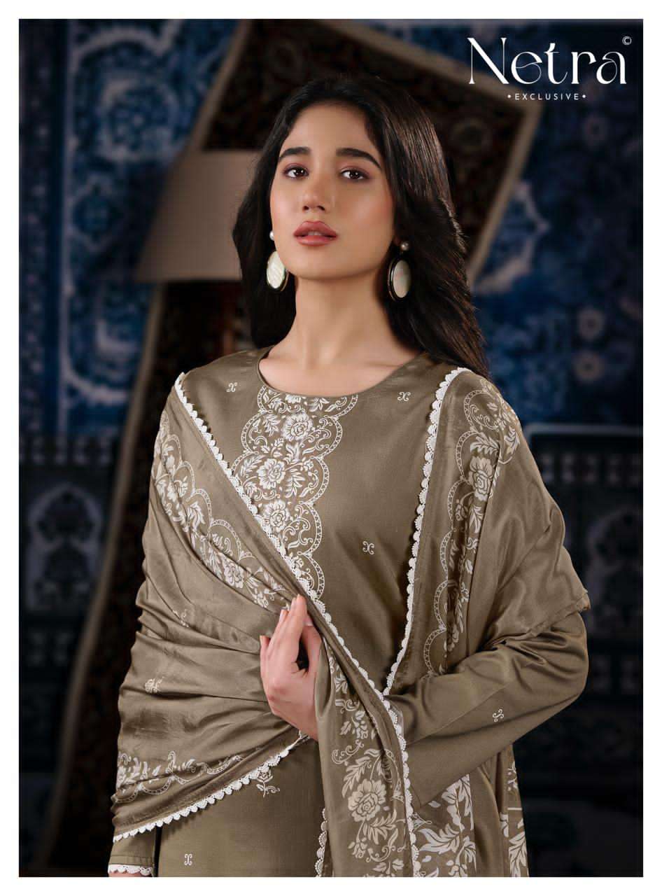 Netra Exclusive Gucci Vol 7 Cotton Satin Dress Material - Amrah Wholesale