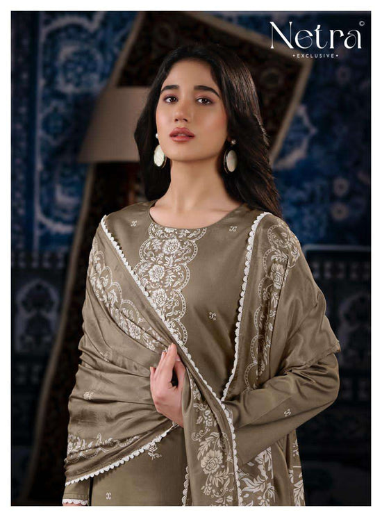 Netra Exclusive Gucci Vol 7 Cotton Satin Dress Material - Amrah Wholesale