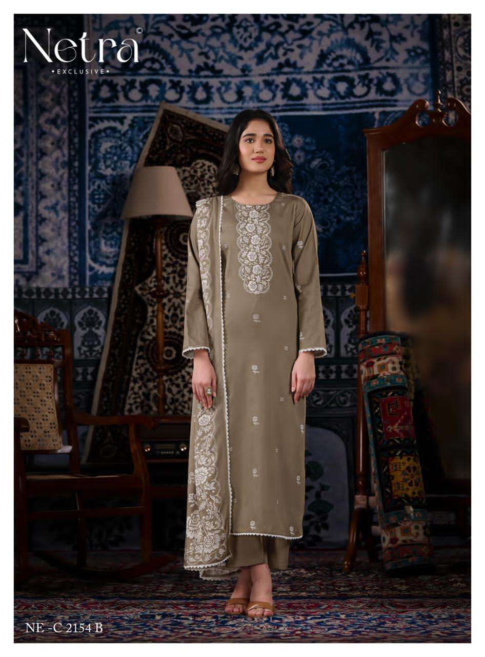 Netra Exclusive Gucci Vol 7 Cotton Satin Dress Material - Amrah Wholesale