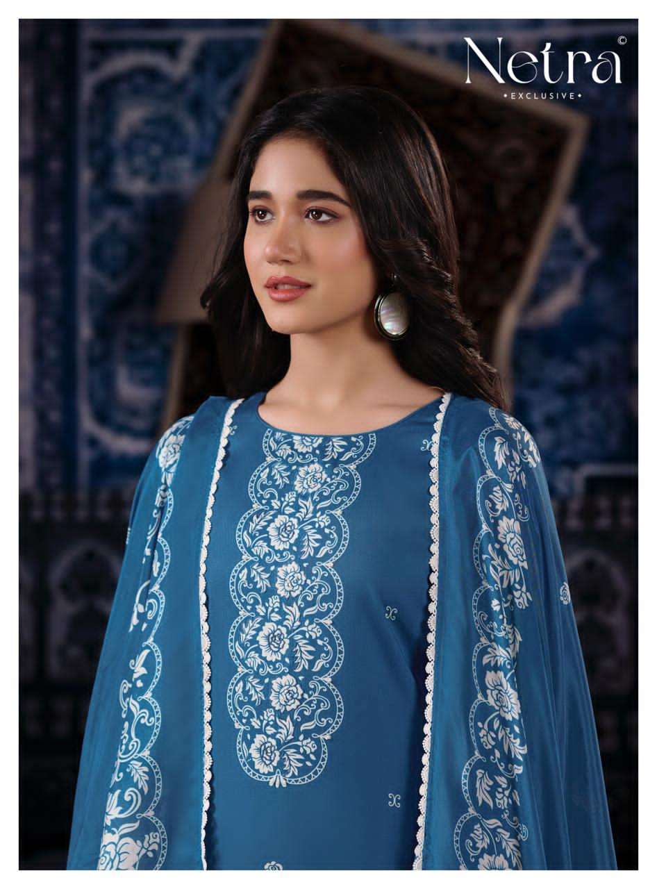 Netra Exclusive Gucci Vol 7 Cotton Satin Dress Material - Amrah Wholesale
