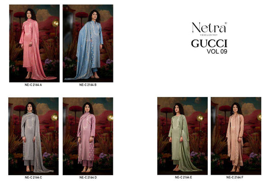 Netra Exclusive Gucci Vol 9 Pure Cotton Digital Printed Dress Material