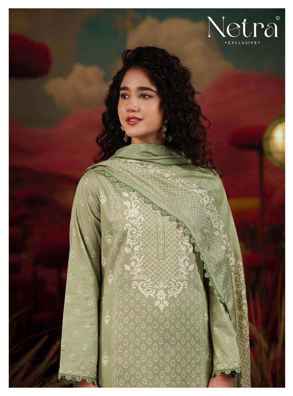 Netra Exclusive Gucci Vol 9 Pure Cotton Digital Printed Dress Material