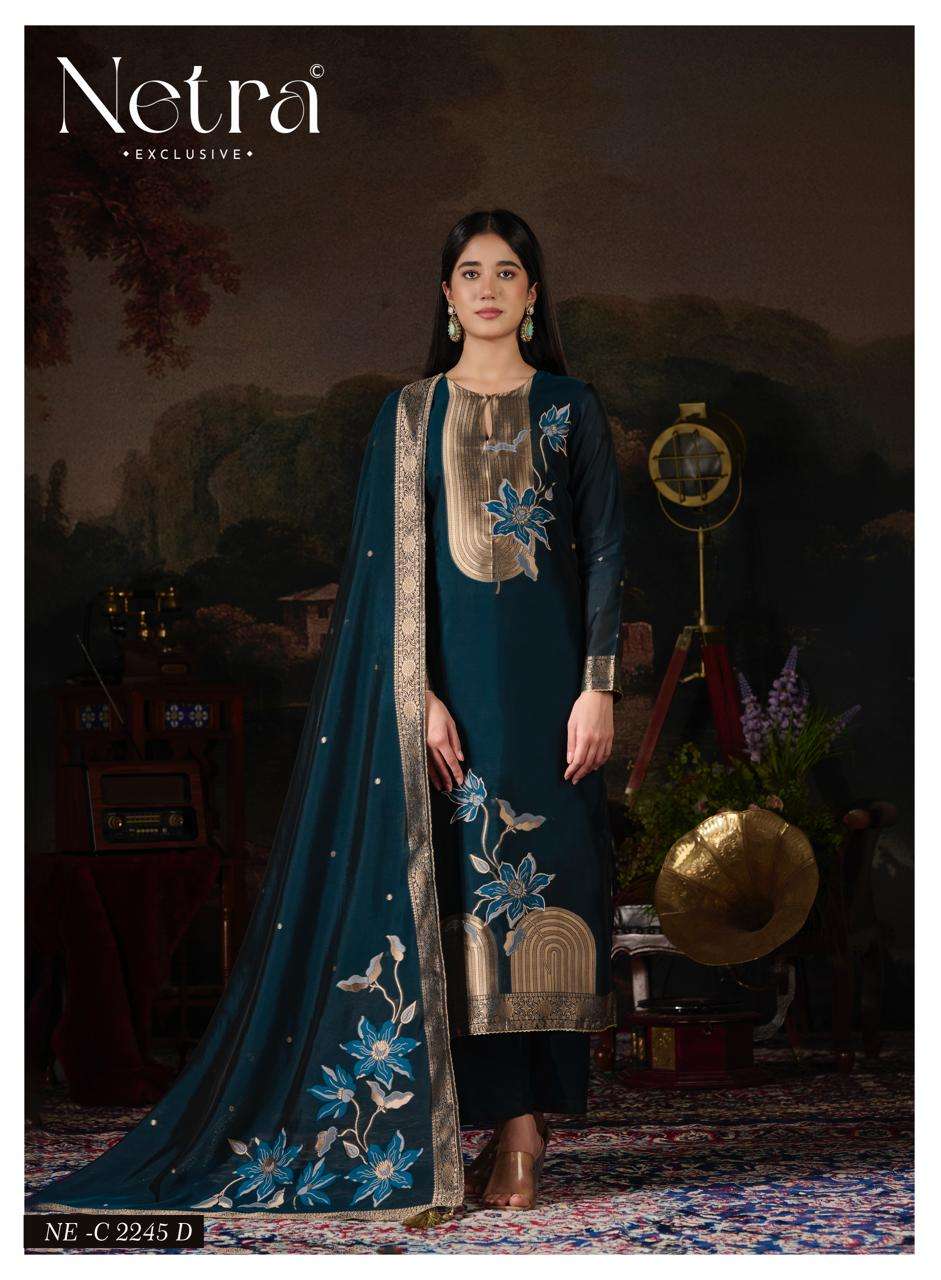 Netra Exclusive Hiral Pure Woven Silk Dress Material