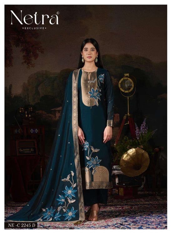 Netra Exclusive Hiral Pure Woven Silk Dress Material