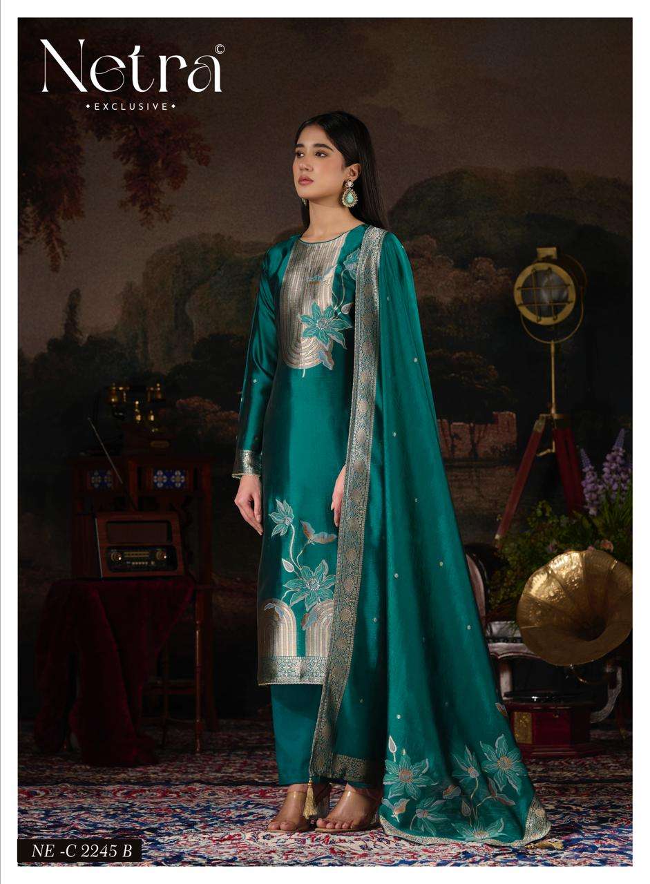 Netra Exclusive Hiral Pure Woven Silk Dress Material
