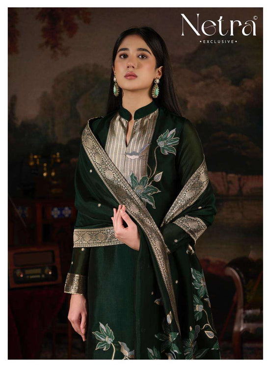 Netra Exclusive Hiral Pure Woven Silk Dress Material