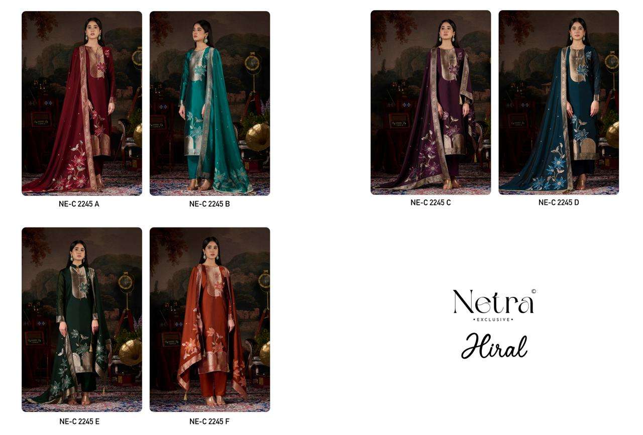 Netra Exclusive Hiral Pure Woven Silk Dress Material