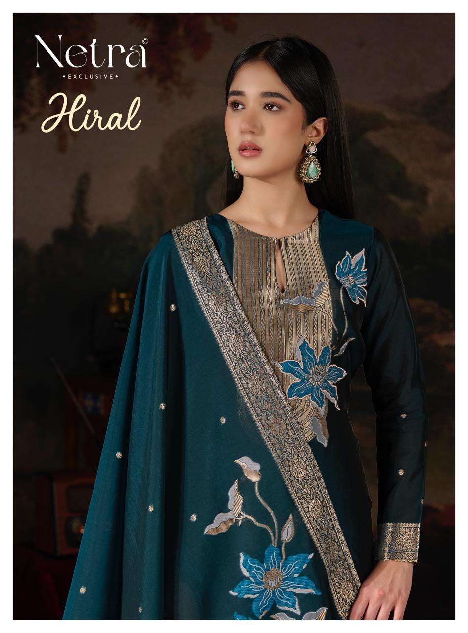 Netra Exclusive Hiral Pure Woven Silk Dress Material