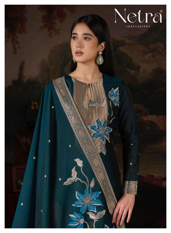 Netra Exclusive Hiral Pure Woven Silk Dress Material