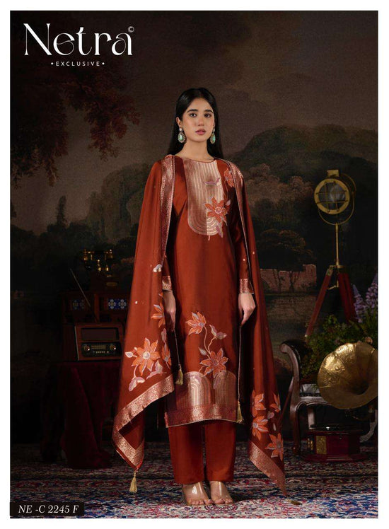 Netra Exclusive Hiral Pure Woven Silk Dress Material
