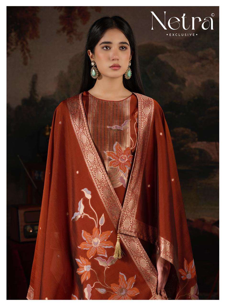 Netra Exclusive Hiral Pure Woven Silk Dress Material