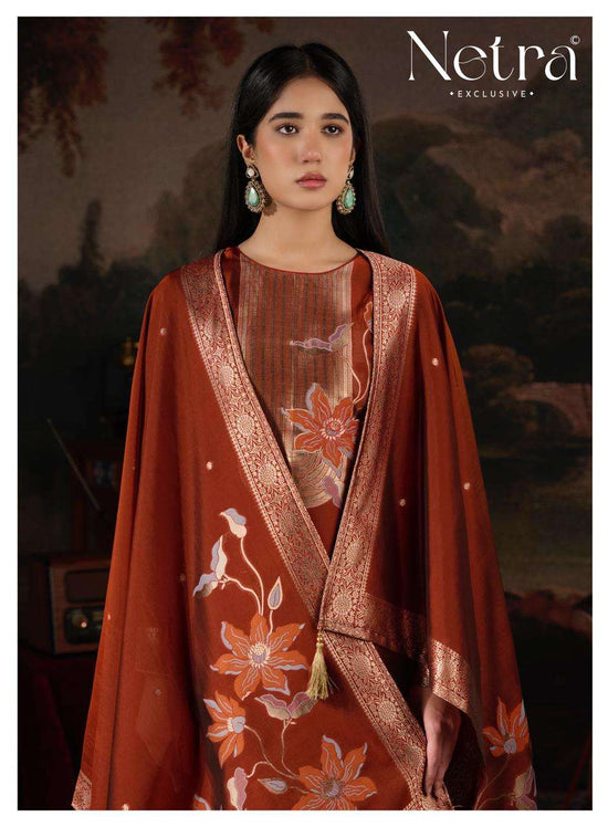 Netra Exclusive Hiral Pure Woven Silk Dress Material
