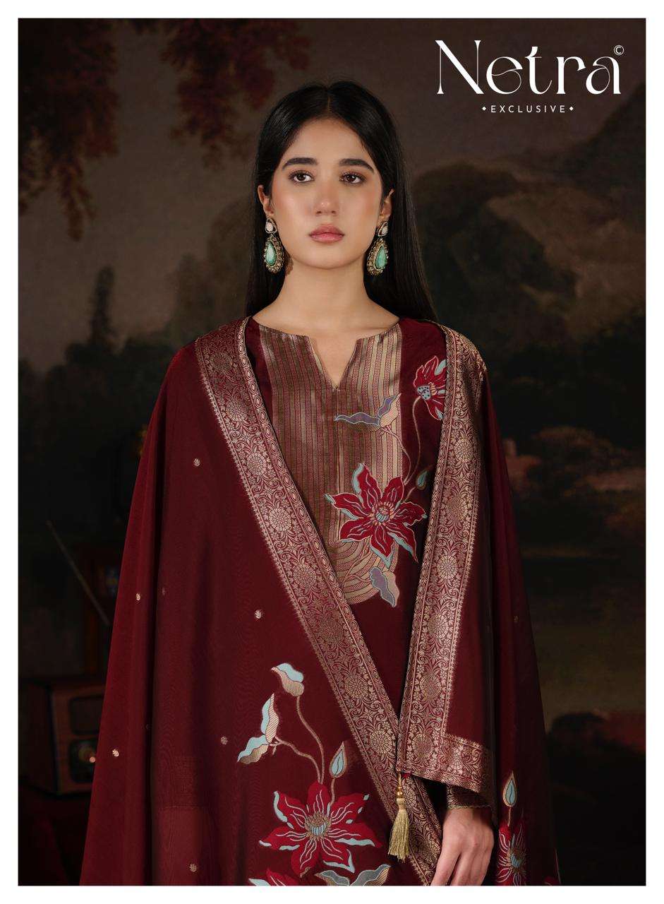 Netra Exclusive Hiral Pure Woven Silk Dress Material