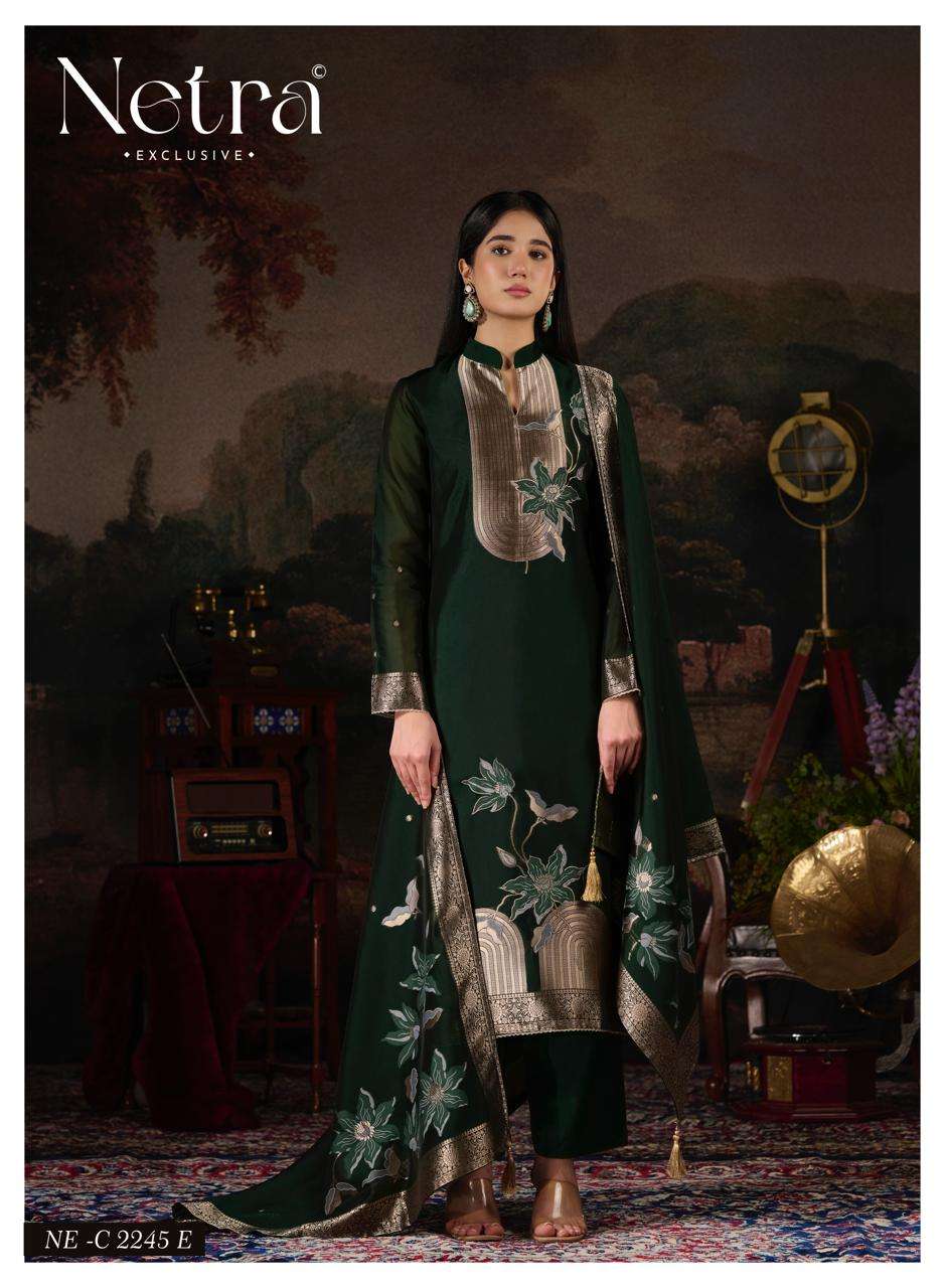 Netra Exclusive Hiral Pure Woven Silk Dress Material