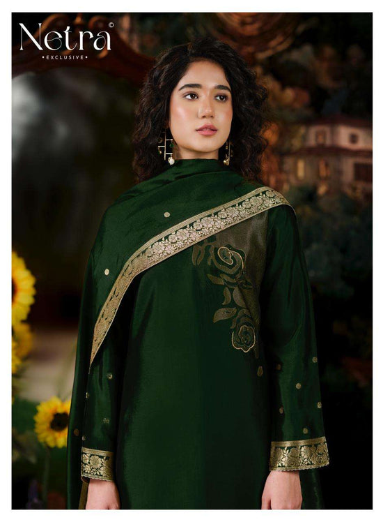 NETRA EXCLUSIVE HIVA VOL-2 Viscose Silk Jacquard Dress Material