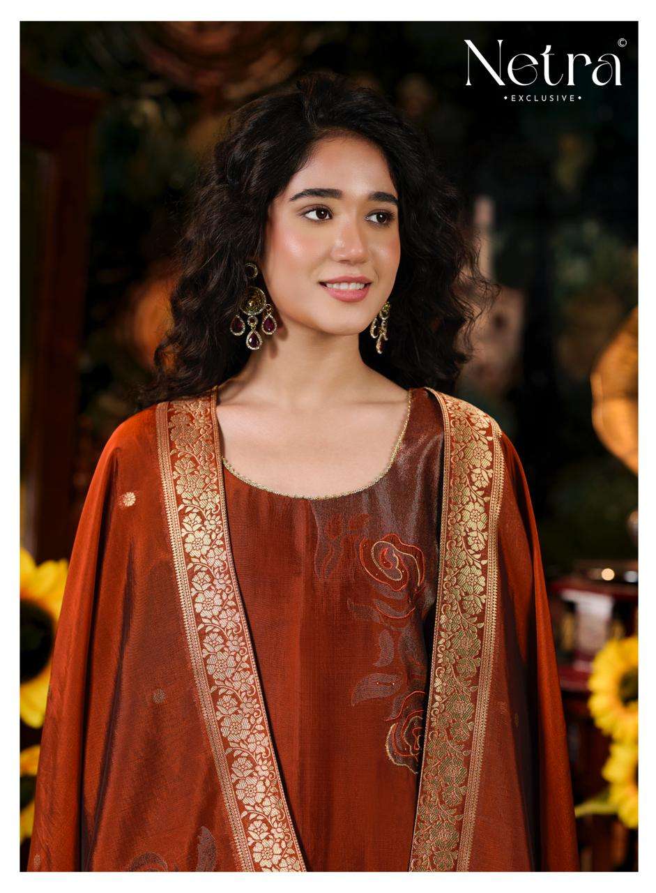 NETRA EXCLUSIVE HIVA VOL-2 Viscose Silk Jacquard Dress Material